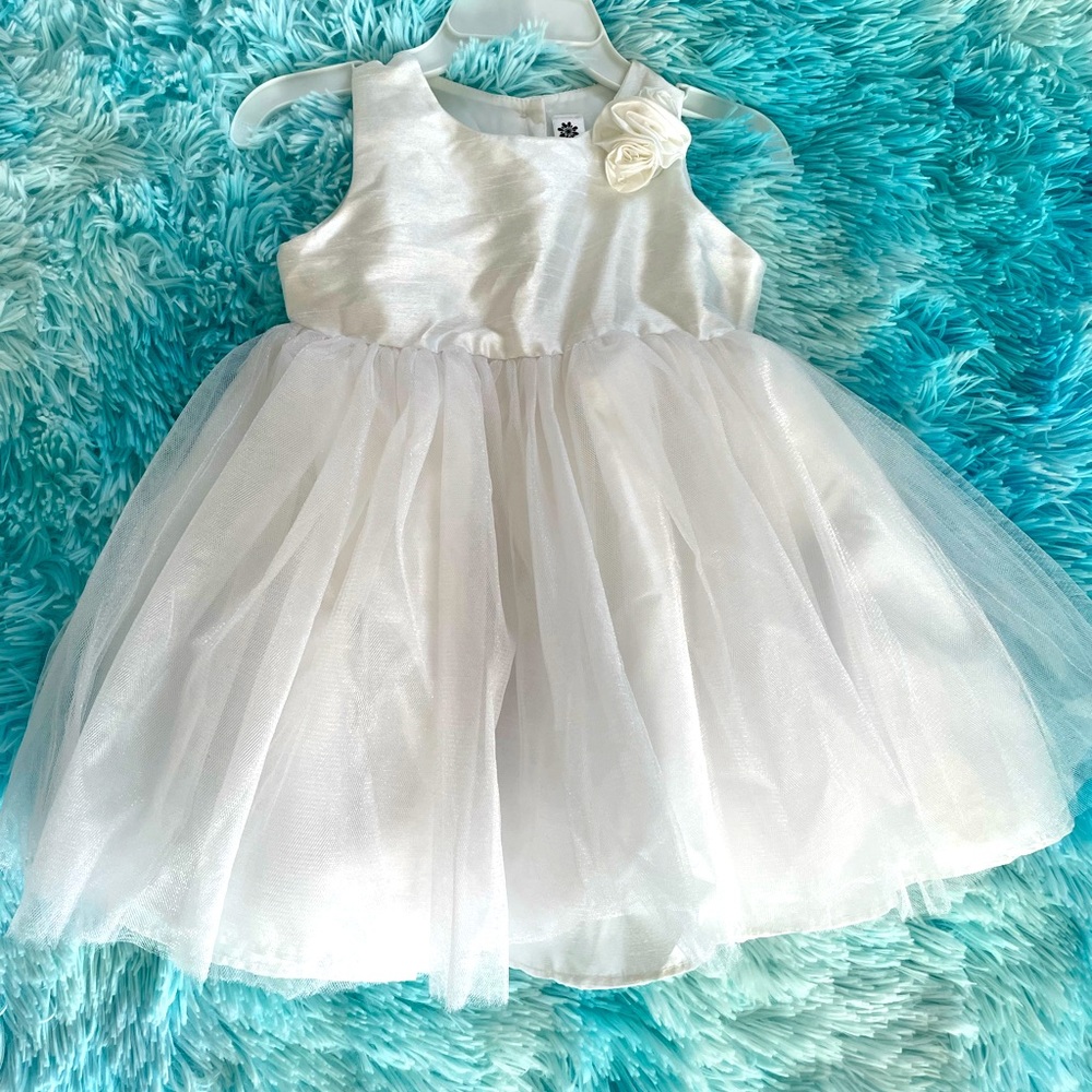 White Ballerina Flower Girl Easter Dress 12m